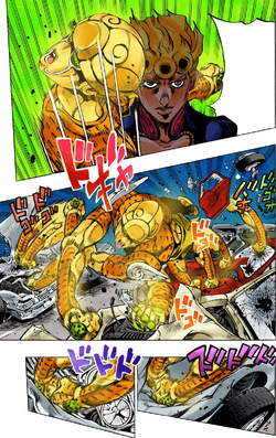 Isso tá na fandom oficial de jojo Cas Gi WIKI JOJO'S BIZARRE  ENCYCLOPEDIA dl Experience, o stand antes de ser atingido pela flecha Gold  Pica de cearense é um dos Stands mais