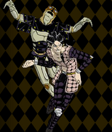 Illuso and Man in the Mirror's model in Vento Aureo