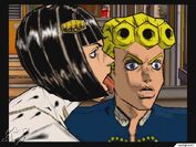 Bucciarati licks Giorno, Vento Aureo