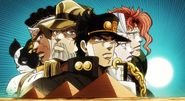Part 3's Joestar Group in during a flashback.