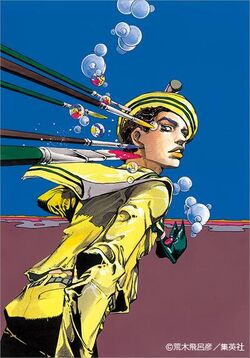 Download Jojolion Manga Cover - Jousuke Higashikata and Soft & Wet Stand  Wallpaper