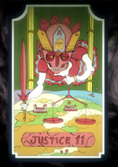 Tarot card representing Justice