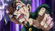 Koichi mocks Kira for being so easily discovered by a child like himself.