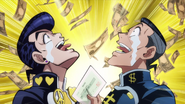 Josuke and Okuyasu love money