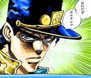 Oingo disfarçado de Jotaro (Mangá)