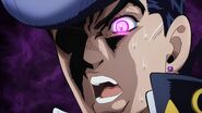 Bites The Dust in Josuke's eye.