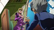 Giorno getting caught by Koichi