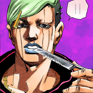 Jobin shaves his eyebrows without hesitating.