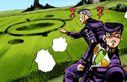 Josuke and Okuyasu find the crop circles