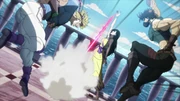 Lisa Lisa demonstrando o poder da Super Aja para  e 