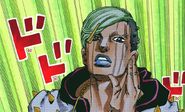 Jobin winning against Josuke in a bettle match.