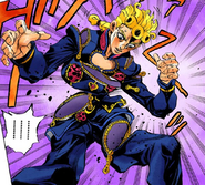 Sticky Fingers using its ability on Giorno