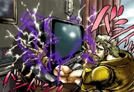 Joseph using Hermit Purple to spirit listen through TV