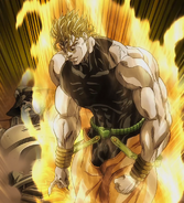 "Awakened DIO", now with the perfect body after sucking the blood of Joseph. (Note the error of DIO's lip color.)