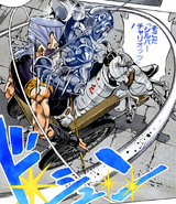 Silver Chariot and Polnareff in Vento Aureo