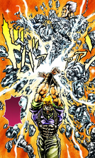 Dio destroying Dire's frozen body