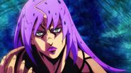 A clear view of Diavolo's face in the second version of the opening.