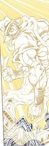 Joseph Joestar ascends towards the heavens as a ghost
