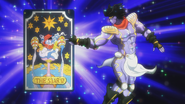 Star Platinum with the tarot card "The Star"