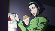 Tomoko blames Josuke for eating her Kamakura Custard.