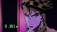 Rohan thinking incredibly fast on how to defeat Josuke.