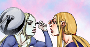 Hato putting on makeup