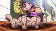 Giorno being afected by Echoes' 3 Freeze