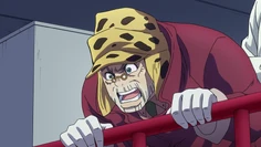 Joseph yells at his son after Josuke steals his wallet.