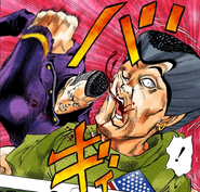 Tamami punched by Okuyasu