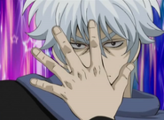 Gintoki doing a JoJo Pose