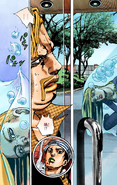 Damo shocked at Hato's sudden appearance inside Josuke's bubble