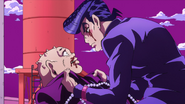 Josuke warns Shigechi not to double-cross them again.