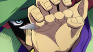 Toyohiro reveals the knife hidden in his calluses.