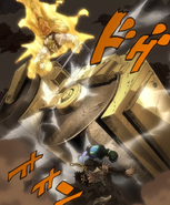 DIO drops a road roller on Jotaro