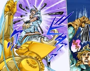 Diego Brando recreates the scene from stardust crusaders