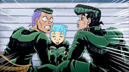 Josuke, Okuyasu and Koichi in the JOJO Exhibition CM