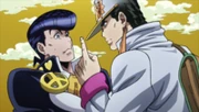 Jotaro pressiona Josuke