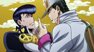 Jotaro tells Josuke to take things seriously.