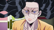 Yukako's face crumbling off.