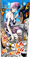 Doppio appears as Trish to a delirious Bucciarati