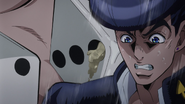 Josuke grosses out after Mikitaka throws up on him.