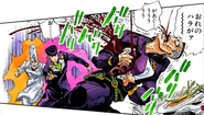 Pearl Jam ejects Okuyasu's intestines...