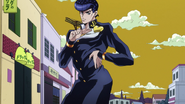 Josuke strikes a pose as he and his friends prepare to have another great day.