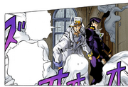 Josuke and Jotaro trapped