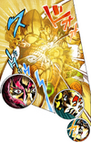 Giorno pierces Gold Experience with the Arrow