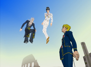 Abbacchio's spirit joining Bucciarati's spirit up above