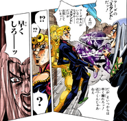 Abbacchio noticing Purple Haze is summoned, and warns Giorno to stay away