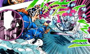 Ghiaccio deflecting Mista's bullets