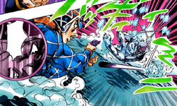 Giaccio and his ice powers, Vento Aureo