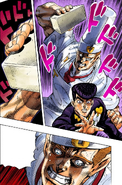 Tonio catches Josuke from behind...